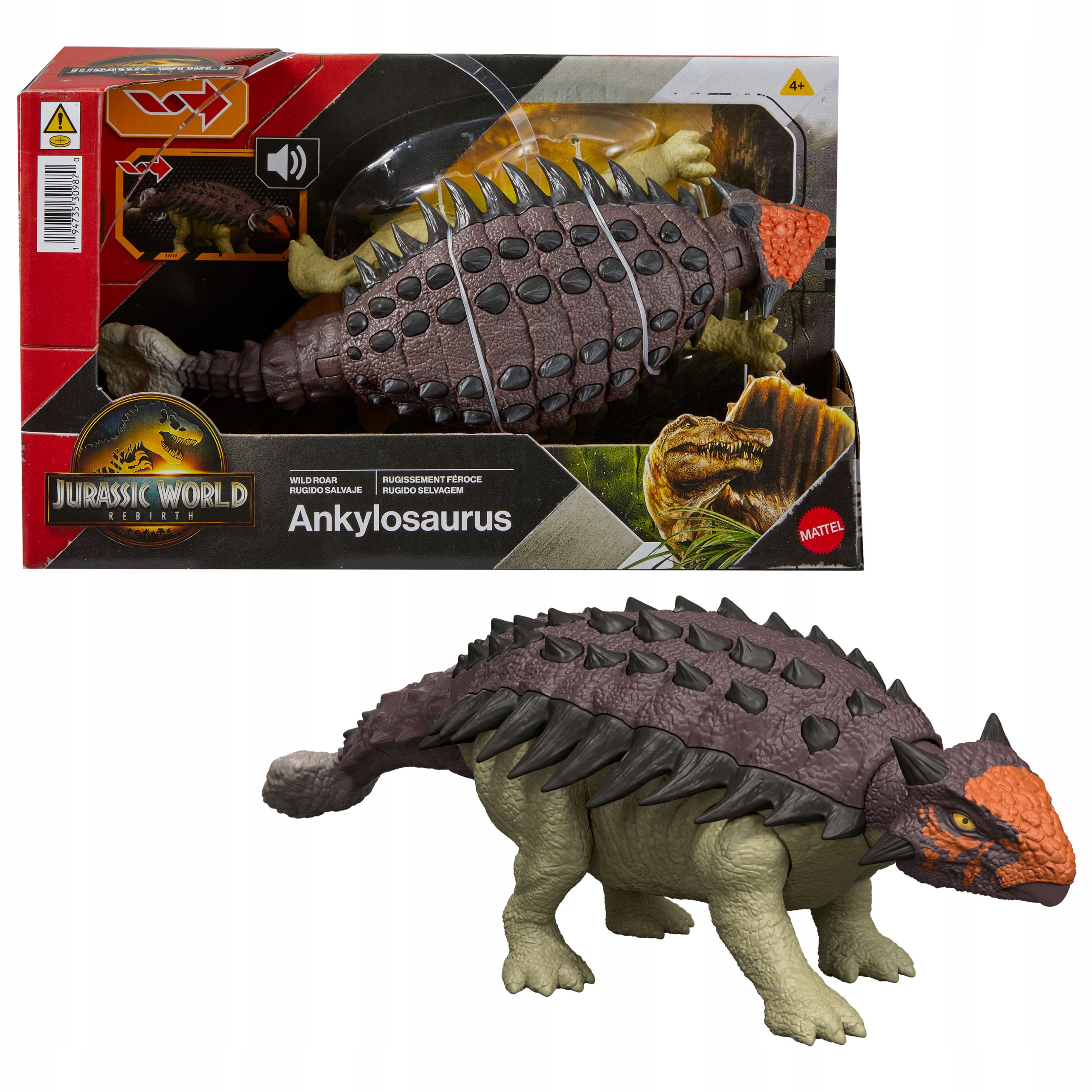 Jurský svet: Znovuzrodený dinosaurus Ankylosaurus 24 cm